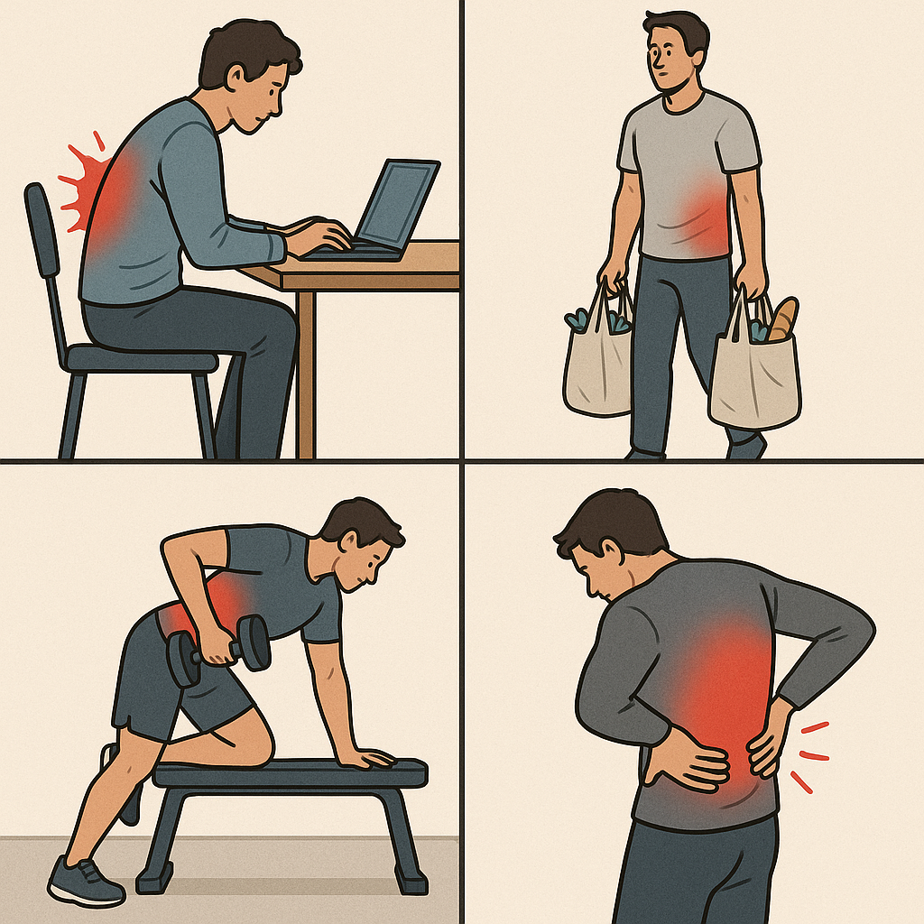 A dynamic visual showing a person moving through d