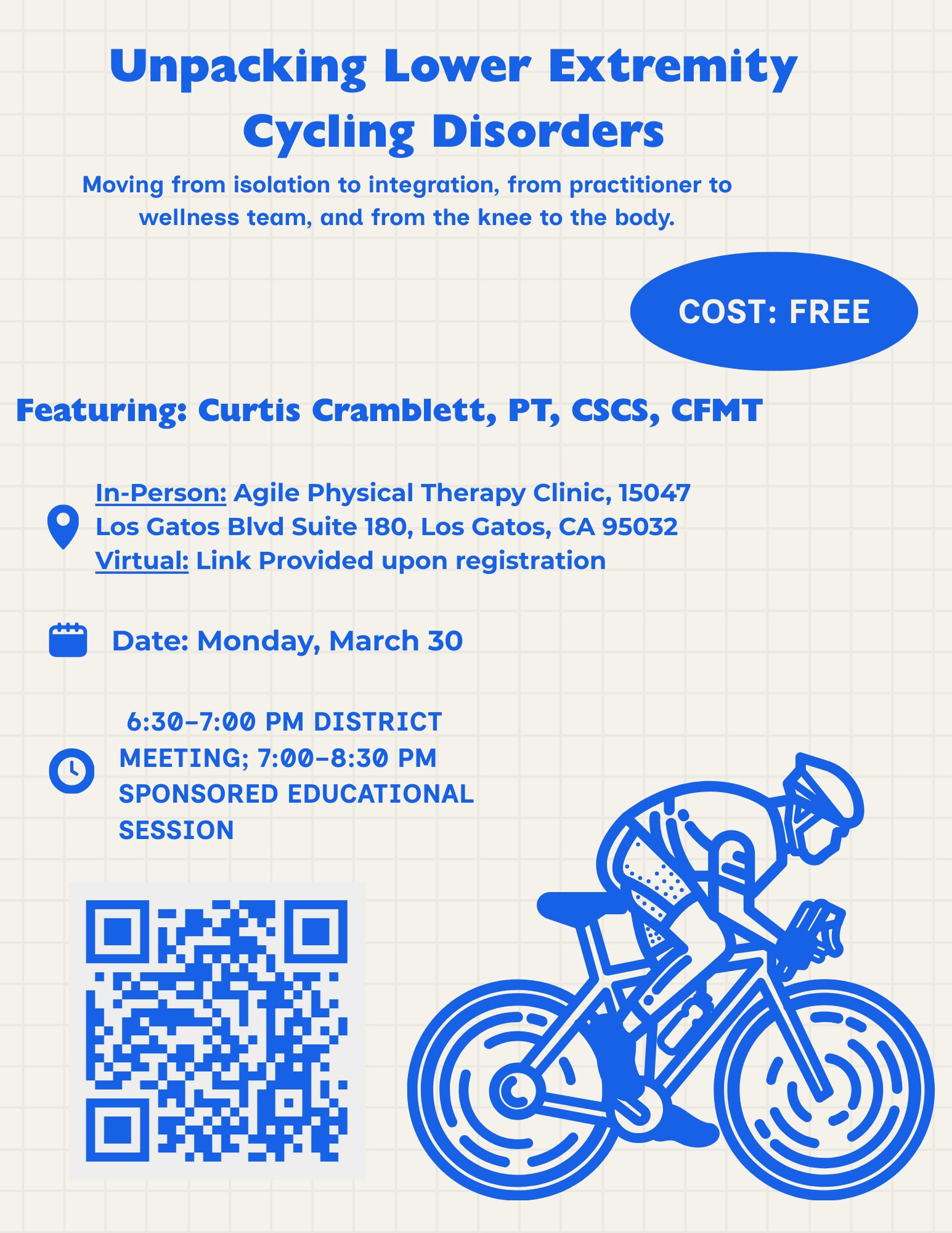 LG Cycling Lecture Flyer