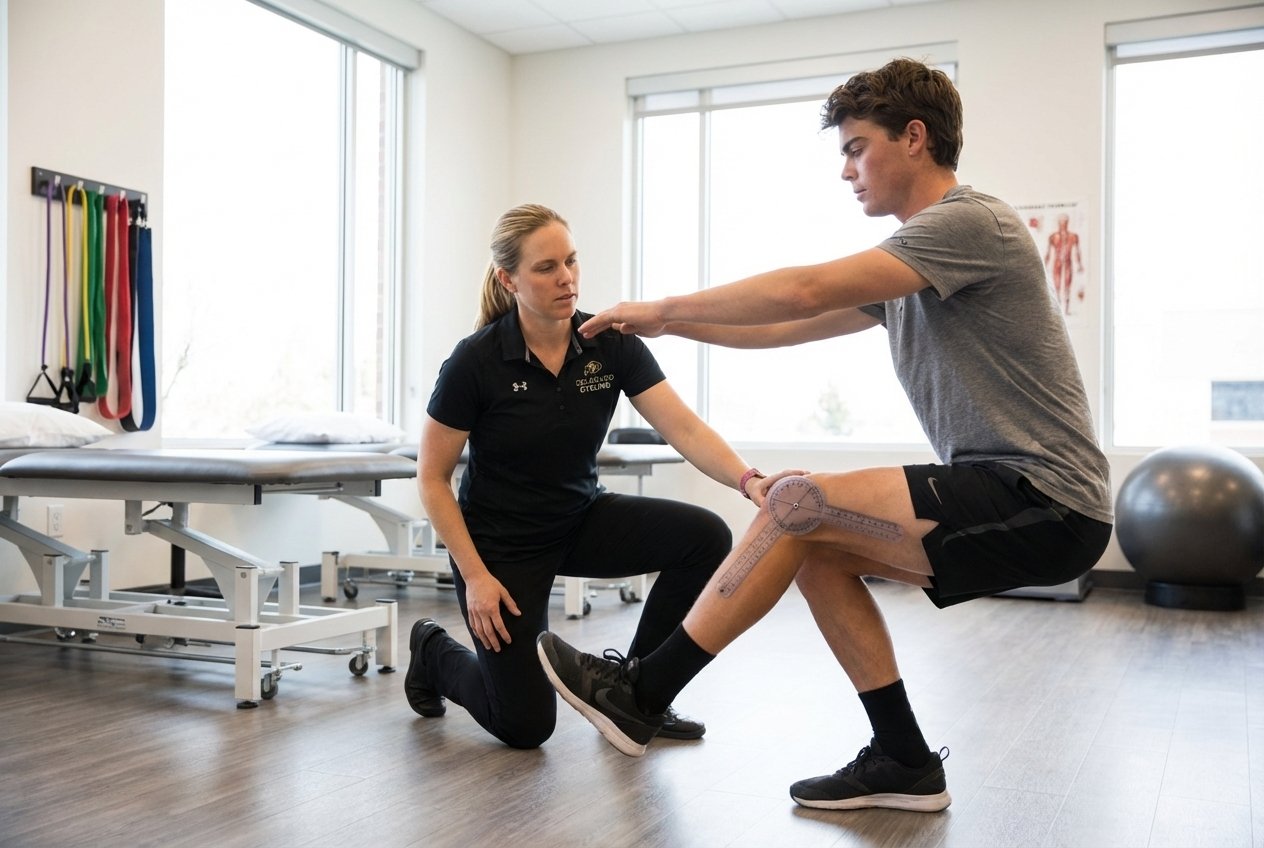 Patient working with a provider at a performance physical therapy clinic in Mountain View