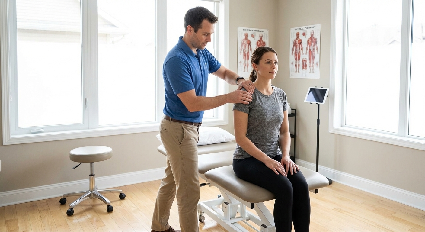 Physical therapist working with an athlete during one-on-one physical therapy session in San Jose